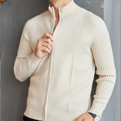 China Anti-Wrinkle Luxury 100% Pure Cashmere Mens Cardigans Sweaters Turtle Neck Warm Sweater Knitted Sweater For Men for sale