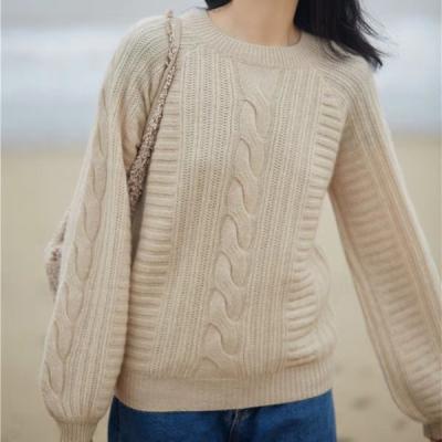 China Fashion Sweater Custom Women's Winter Anti-Wrinkle 100% Pure Cashmere OEM Sweaters Women's Sweaters for sale