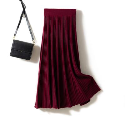 China New Arrival Good Quality Anti-static Women Skirt Pleated Cashmere Skirt for sale