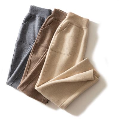 China new arrival good quality Anti-wrinkle women pants cashmere pants for sale