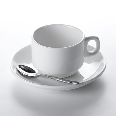 China Sustainable European Style Coffee Tea Cup Set, 250Ml Cup And Saucer, Espresso Water Cup for sale