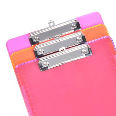 China A4/A5 Sized Colorful Transparent Blank Custom Plastic Clipboard Writing Board A4/A5 for sale