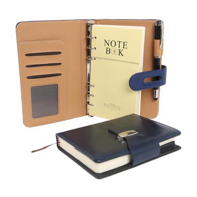 China Best Magnetic High Quality Desk Agenda Organizer 6 Ring Binder Clip Planner for sale