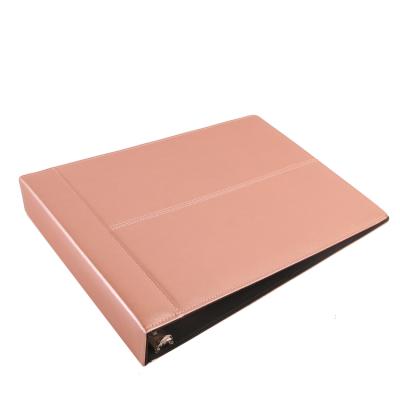 China Officr Office Supplies Cheap A4 PU Leather 7 Ring Binder Folder for sale