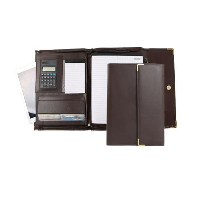 China High Quality Genuine Leather Organizer Horse Padfolio Crazy Folder for sale