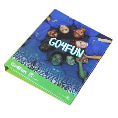 China Plastic Customized Popular Plastic Plastic PVC 2 D-Ring Binder Folder With Logo Printing for sale