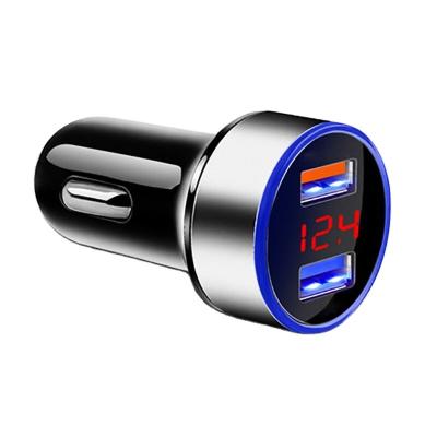 China Mobile Phone 4.8A 5V 2 Port Car Chargers Fast Charging For Samsung Huawei iPhone 13 14 Plus Universal Dual USB Car-Charger Aluminum Adapter for sale