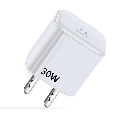 China 30W USB C Cell Phone Power Adapter PD 3.0 PPS GaN Chargers USB C Wall Charger For Mini Fast Charger for sale