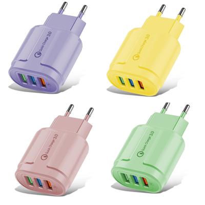 China Fast Charging 2A 3 Ports Mobile Phone USB Charger Mobile Phone Chargers Fast Charging iPhone Samsung Xiaomi Huawei Tablet Wall Adapter for sale