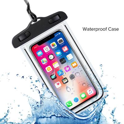 China Practical Universal Waterproof PVC Cell Phone Cases Clear Pocket Waterproof Bag, Water Proof Cell Phone Bag With Lanyard for sale