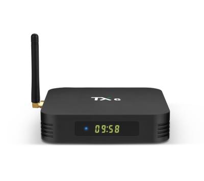 China High Speed ​​Android 9.0 Quad Core TX6 4GB/32GB Internet Android TV Box Support 4K Allwinner H6 TV TV Box With Clock Display for sale