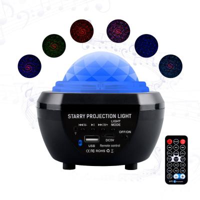 China Modern Colorful Starry Sky Projector 5V/2A USB Magic Voice Control USB Music Player Charging LED Star Night Light for sale