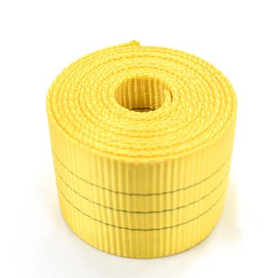 China Hot Sales European Standard High Tenacity Polyester Webbing Yellow Webbing for sale