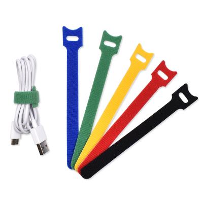 China Sustainable Custom Logo Reusable Hook And Loop Strap With Easy D-Ring Hook Velcro Hook And Loop Tape for sale