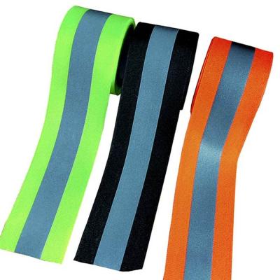 China Reflective Competitive Price Customized 38mm High Visible Recycled Elastic Band Reflective Nylon Webbing for sale