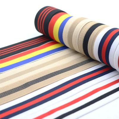 China Custom Classic Custom Nylon Fabric Print Design Polyester High Tenacity Elastic Webbing for sale