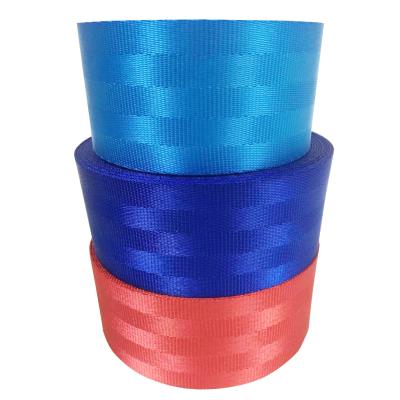 China High Quality Sports Car Seat Belt Webbing PVC Coated Nylon Seat Belt Webbing Polyester Colors 48mm for sale