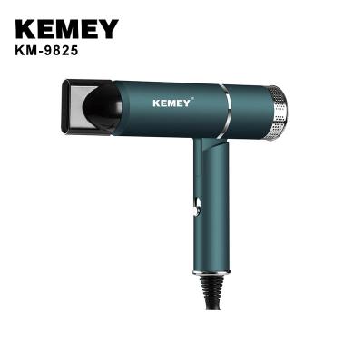 China KEMEI KM-9825 Ionic Professional Hair Dryer Salon Styling Light Green Electric Hair Dryer for sale