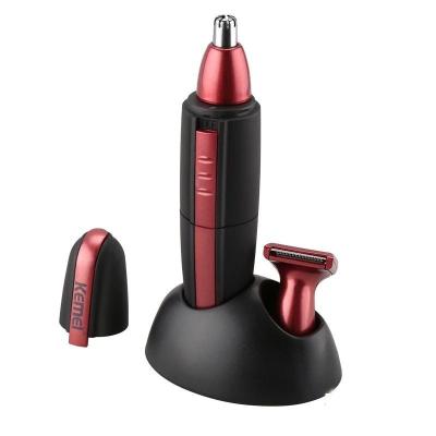 China Rechargeable electric car kemei nose trimmer KM-600 hair trimmer 2 in 1 facecare for sale