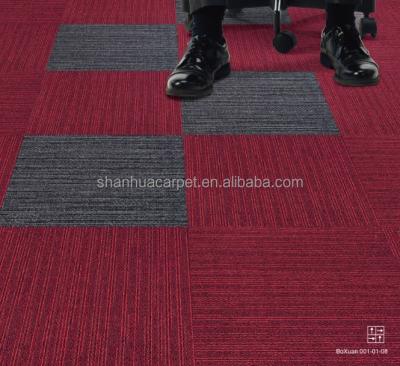 China Stripe HSBC Bank Office Floor Mat Tile 50cm*50cm 100% Nylon for sale