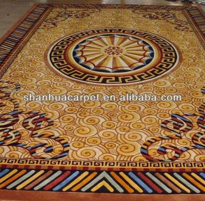 中国 Handmade jacquard nepali rug wool floor rug. 販売のため