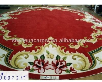 China Red handmade jacquard rug Te koop