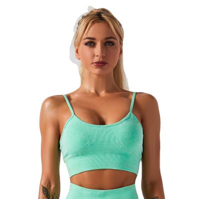 China QUICK DRY COMFORTABLE BRA Stock Yoga Bra High Quality Yoga Top Logo Can Be Customized for sale