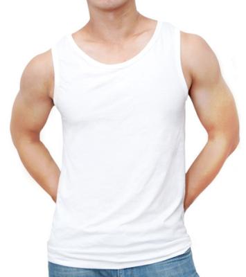 China Custom 100% cotton men's tank tops anti-pilling singlet leisure men's tank tops your logo can be printed for sale