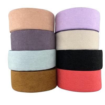 China Viable Wholesale High Quality 75mm Striped Fabric Corduroy Ribbon For Hair Bows for sale