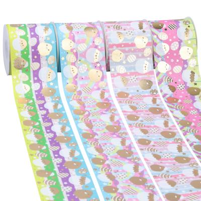 China Sustainable BOCA Easter Day Printed Grosgrain Ribbons For Gift Wrap Hair Hangers DIY Handmade Materials for sale