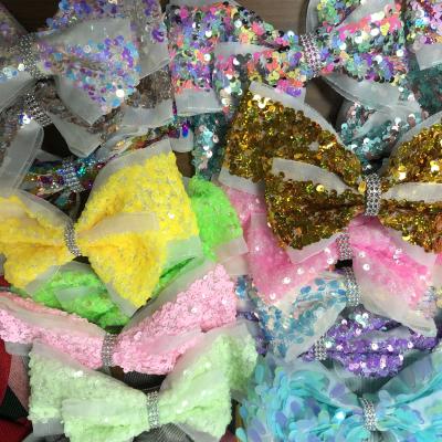 China Cute Scatter Sequin Ribbon 75MM In Stock Many Colors For For Hair Bows for sale