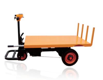 China Mobile Load 1200KG Carts Hotels Platform Cargo Carrier Electric Transport Trolley Heavy Loading Trolley for Construction Site Warehouse for sale