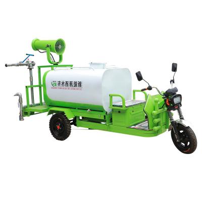 China Building Material Shops Electric Road Duster Landscaping Trolley Building Garden Sprinkler Watering Spraying Street Tricycle for sale