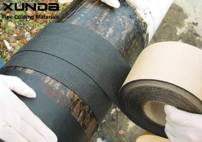 China Geotextile Backed Self Adhesive Bitumen Tape , Protective Pipeline Coating Bituminous Tape for sale