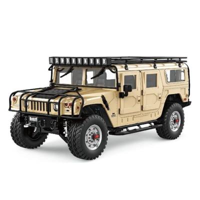 China Hengguan TRASPED HG-P415 PRO+ 1/10 RC Hobby Car 2.4G Yellow Full American Civilian 4X4 Hummer H1 With Frame Move Set for sale