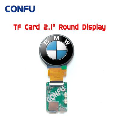 China CONFU 2.1 Inch 480x480 TF Card Plug And Play Round Panel Advertising 2.1 480x480 Circular LCD Display Screen Game Auto Loop Playback for sale