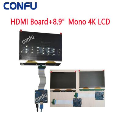 China CONFU 8.9 Inch 4K 3840x2400 Mono Lcd And HDMI Panel For 3D Printer Raspberry Pi Monochrome FOG Display Panel No Backlight China 8.9 inch for sale