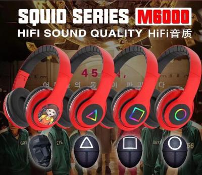 China New Hot Show M6000 Headpones Squid Video Game Earphone Earphone Wireless Professional Gaming Headset for sale