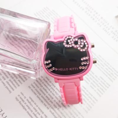 China Kitty Lovely Kids Digital Watch Hello Day/Date Day/Date Best-selling Cartoon Children's Watches Girls for sale