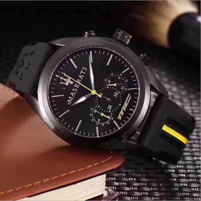 China Mazerati Small Three Needle Three Needle Small Sports Quartz Luxury Wristwatch Men's Single Wrist for sale