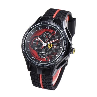 China Fabulous High Level Chronograph Steering Wheel Shape Car Sport Watch Blue Black Quartz Watches for sale