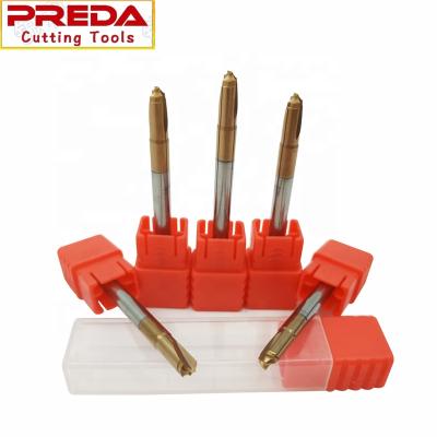 China Solid Carbide CNC Process CNC Coated R1 HRC55 Double Head Corner Rounding End Mills for sale