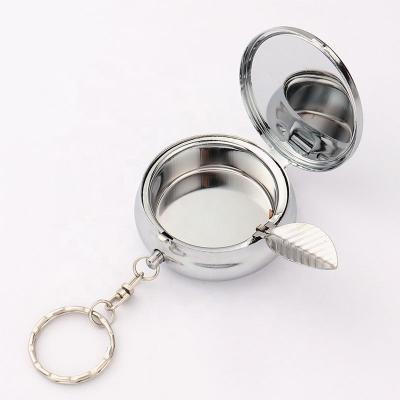 China Creative Metal Tsub Sublimation Blank Ashtray Key Chain For Men for sale