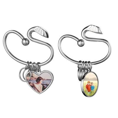 China 2022 Metal Golf Clubs Like Sublimation Round Key Chain Metal Blanks for sale