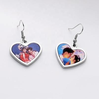 China FASHIONABLE Sublimation Heart Earrings Masks For Dye Printing for sale