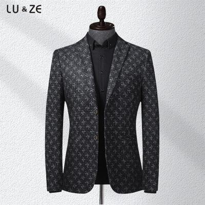 China Anti-wrinkle Light Luxury Autumn Winter Korean Men Jacket Fashion Slim Non-iron Casual Coat Business Jacket Suits Jacquard Men's Blazers Tops for sale