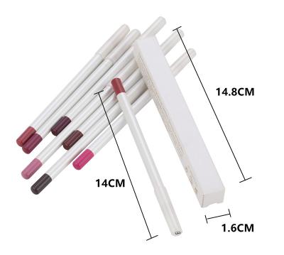 China Custom Logo Private Label Vegan 21 Colors Brown Waterproof Lip Liner Waterproof Lip Liner Pencil for sale