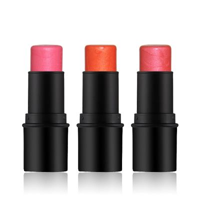 China Private Label Beauty Makeup Cream Stick Blusher 3 Colors Eyeshadow Waterproof Lipstick All In One Makeup Blush Stick for sale