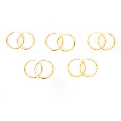 China CLASSIC Women Fashion Gold Circle Earrings Minimalist Jewelry Earring Circles Lady Gold Earrings Christmas Gift for sale