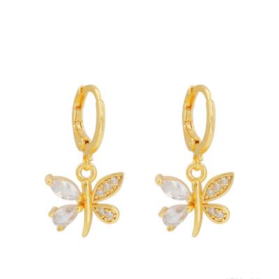 China Romantic Copper Alloy Gold Jewelry Heart Earring Gold Color Drop Jewelry Earrings for sale